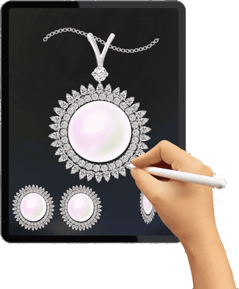 Jewellery sketching and rendering
